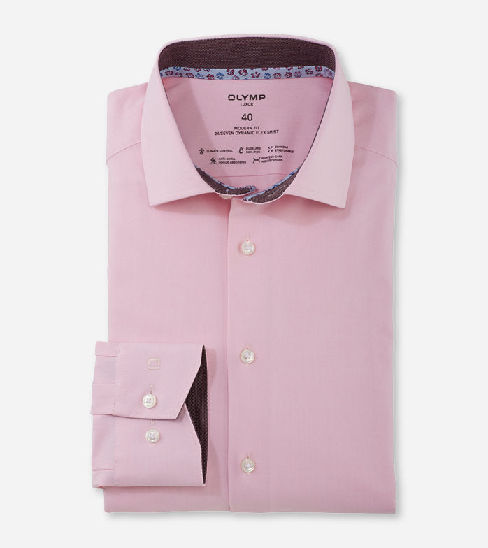 OLYMP - Luxor 24/Seven, Modern fit, Global Kent, Pink Shirt