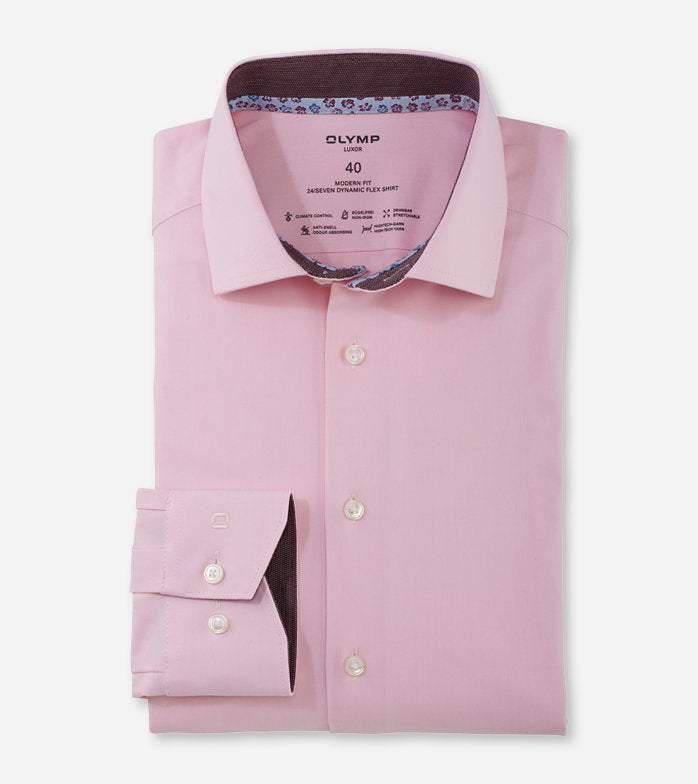 OLYMP - 3XL Luxor 24/Seven, Modern fit, Global Kent, Pink Shirt