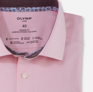 OLYMP - Luxor 24/Seven, Modern fit, Global Kent, Pink Shirt