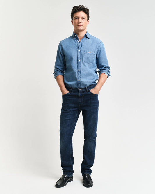 GANT - Regular Jeans, Dark Blue Worn-In