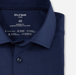 OLYMP - 3XL Luxor 24/Seven, Modern fit, Global Kent, Marine Shirt