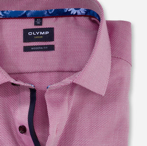 OLYMP - Modern Fit, Textured Weave, Fushsia