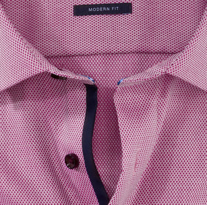 OLYMP - Modern Fit, Textured Weave, Fushsia