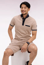 Load image into Gallery viewer, Eden Park - Cotton Short-Sleeved Slim Fit Stretch Polo Shirt, Beige
