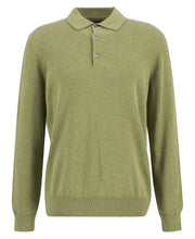 Load image into Gallery viewer, Barbour - Pima Cotton Long Sleeve Knitted Polo Shirt, Laurel Green
