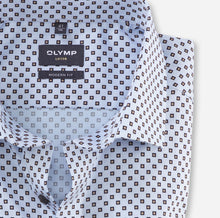 Load image into Gallery viewer, OLYMP - Modern Fit, Light Blue Squared Pattern
