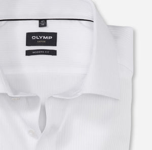 OLYMP - Modern Fit, White Striped Shirt