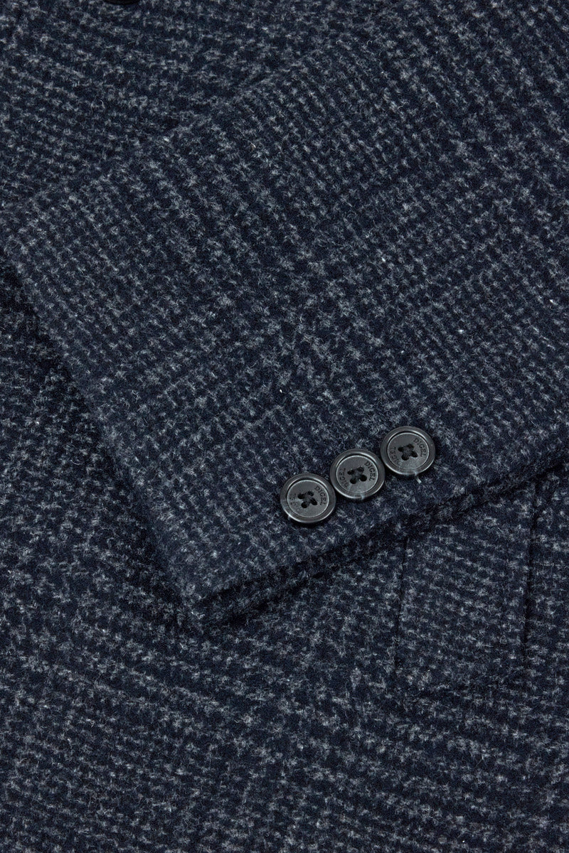 Digel - Deus Plaid Overcoat, Navy Check