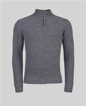 Load image into Gallery viewer, Magee - Fionn Fisherman Rib 1/4 Zip Knitwear, Charcoal Grey
