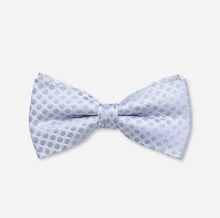 Load image into Gallery viewer, Olymp- Bow Tie/ Pocket Square Silk Pokadot Set, Smoke Blue
