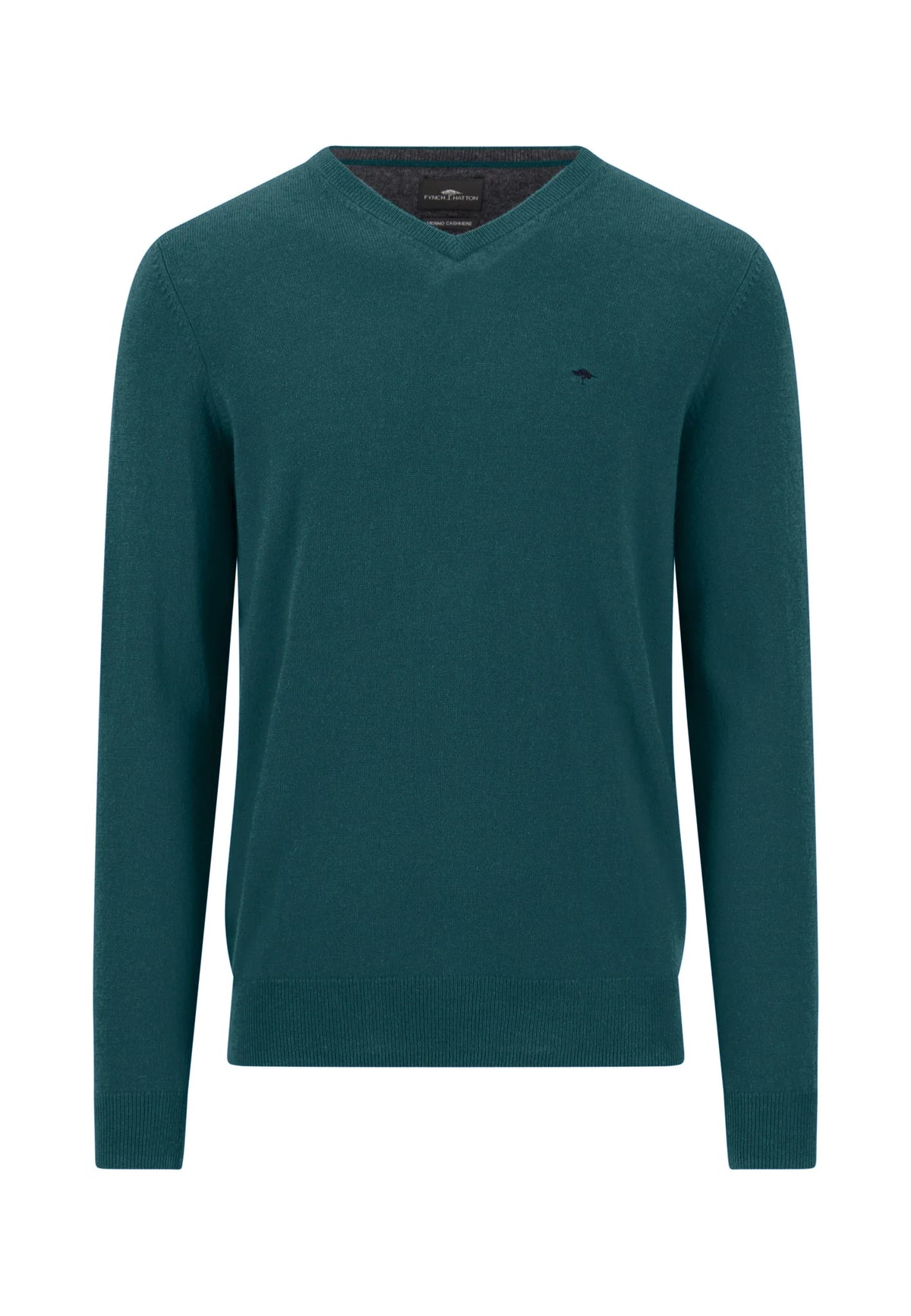 Fynch-Hatton - Merino Cashmere V-Neck, Teal