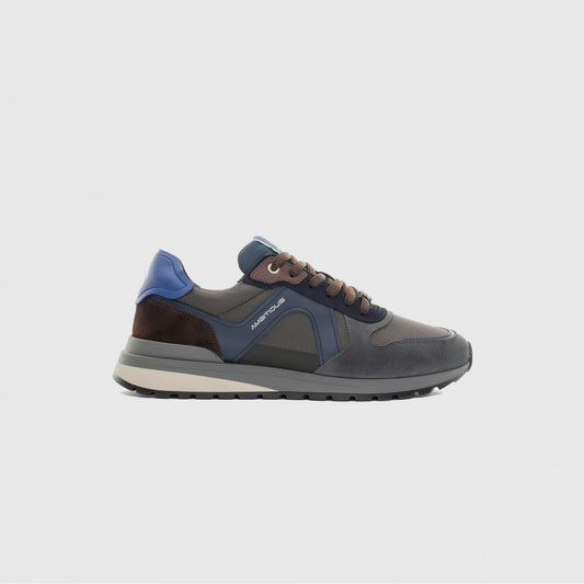 Ambitious - Teddy Panel Sneaker, Grey/Navy, Trent
