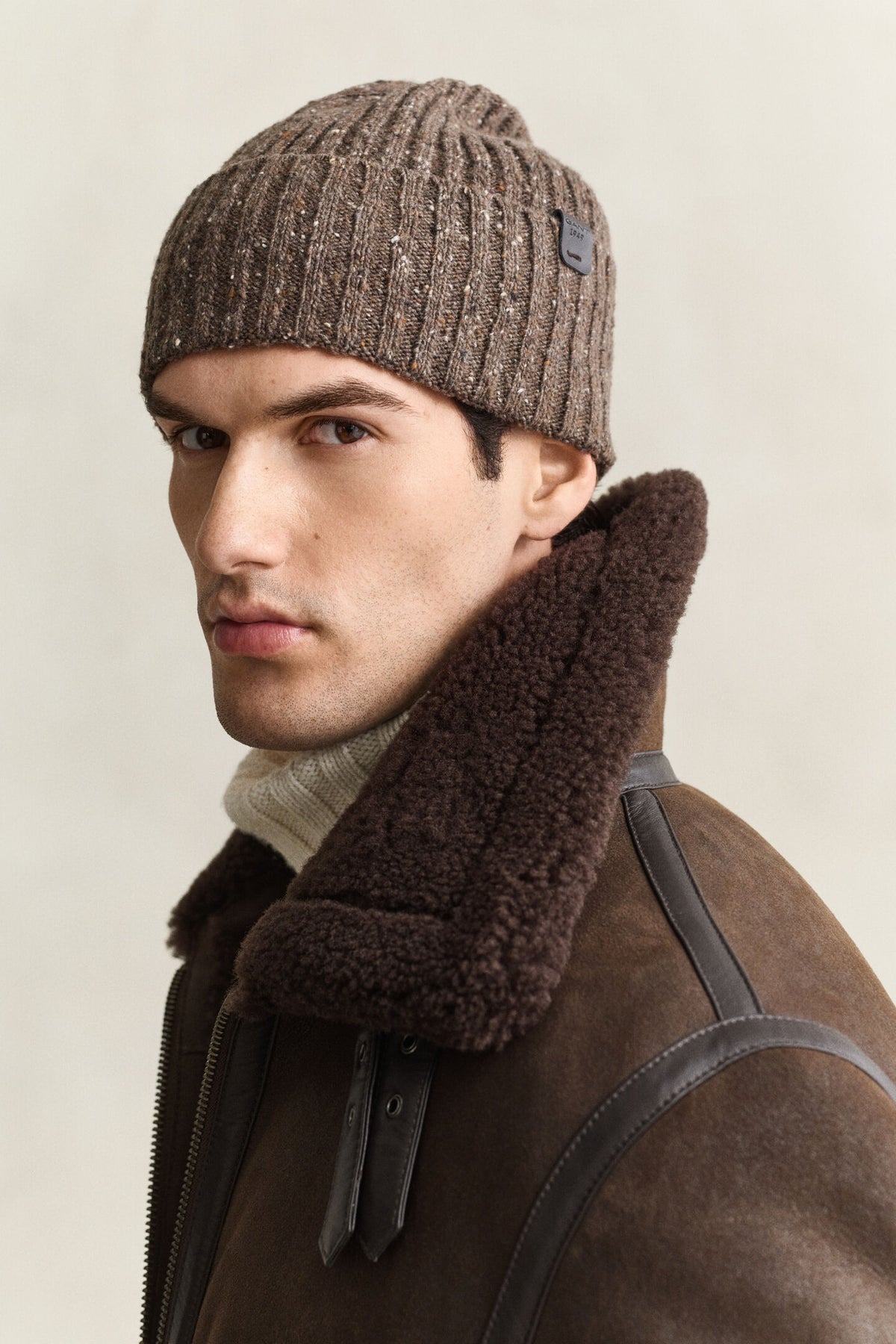GANT - Donegal Beanie, Brown Melange