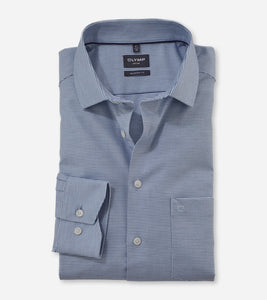 OLYMP - Luxor Business Shirt, Modern Fit, Global Kent, Bleu
