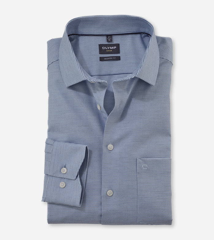 OLYMP - Luxor Business Shirt, Modern Fit, Global Kent, Bleu