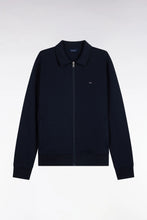 Load image into Gallery viewer, Eden Park - Cotton Collared Zip-Up Sweatshirt, Navy
