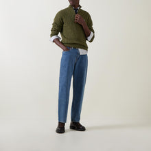Load image into Gallery viewer, GANT - Cotton Cable Half Zip, Khaki Green Mel
