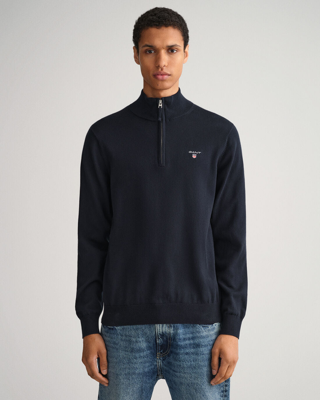 Gant - 3XL Classic Cotton Half Zip, Evening Blue