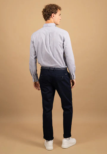 Fynch-Hatton - All-Over Print Shirt, Deep Merlot (L & XL Only)