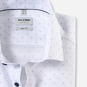 OLYMP - Body Fit Slim Shirt, Blue Dots