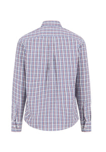 Fynch Hatton - Check Pattern Cotton Shirt, Deep Merlot