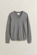 Load image into Gallery viewer, GANT - Classic Cotton V-Neck, Dark Grey Melange
