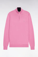 Load image into Gallery viewer, Eden Park - Cotton Trucker Neck Quarter-Zip, Pink
