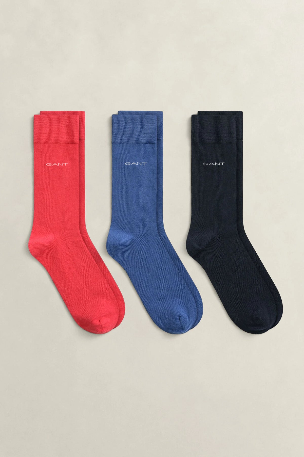 Gant- 3-Pack Soft Cotton Socks, Rose Red