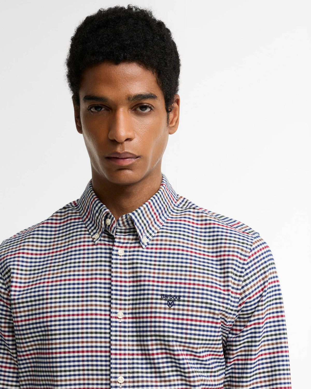 Barbour - Rickwood Tailored Fit Gingham Shirt, Navy