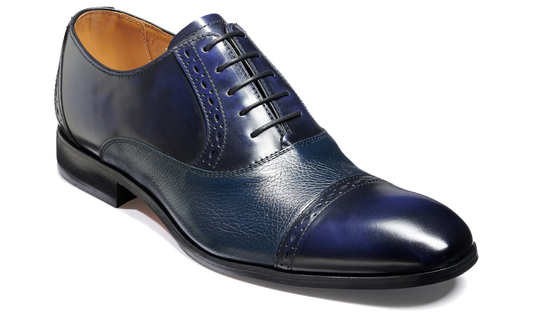 Barker - Ramsgate Hi-Shine and Deer Oxford Shoes, Navy