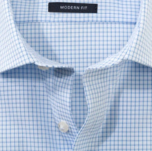 Load image into Gallery viewer, OLYMP - Luxor Modern Fit Business Shirt Global Kent, Bleu Check
