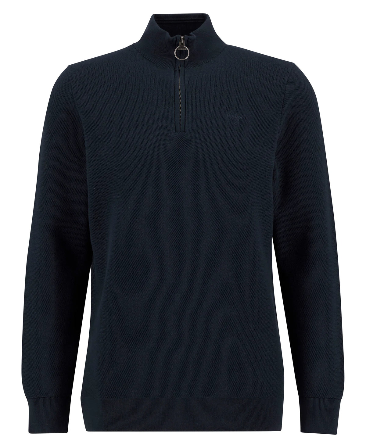 Barbour - Essential Honeycomb Half Zip Sweater, Navy