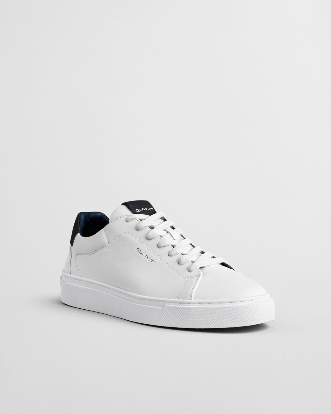 GANT - McJulien Trainer, Cow Leather, White / Marine - Amy