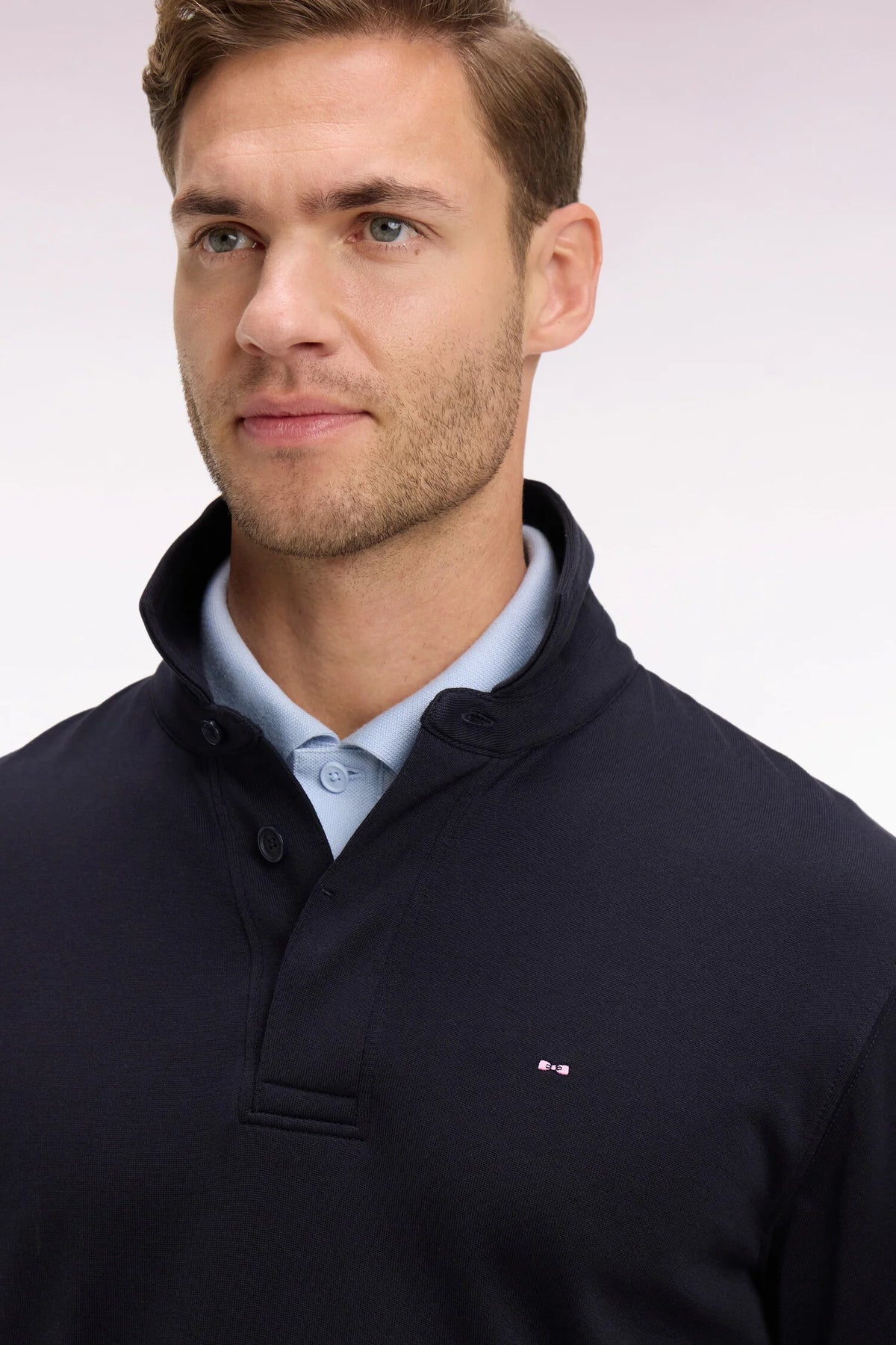 Eden Park - Long Sleeve Flex Polo, Navy
