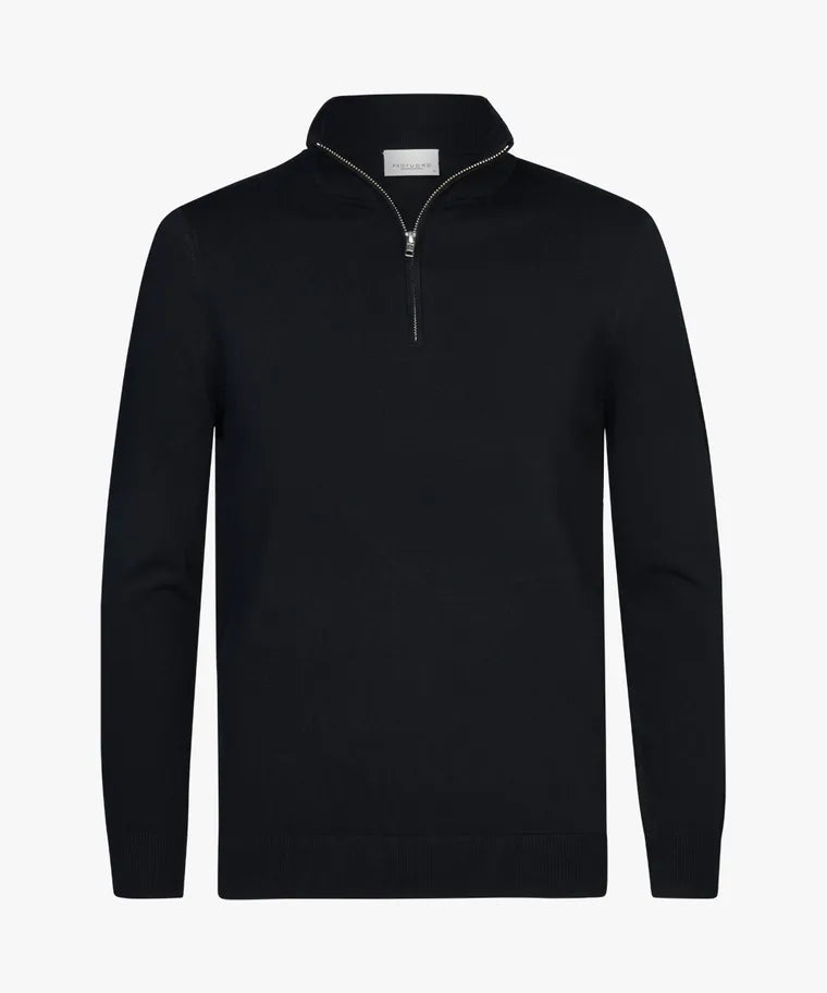 Profuomo - Pullover Half Zip, Navy
