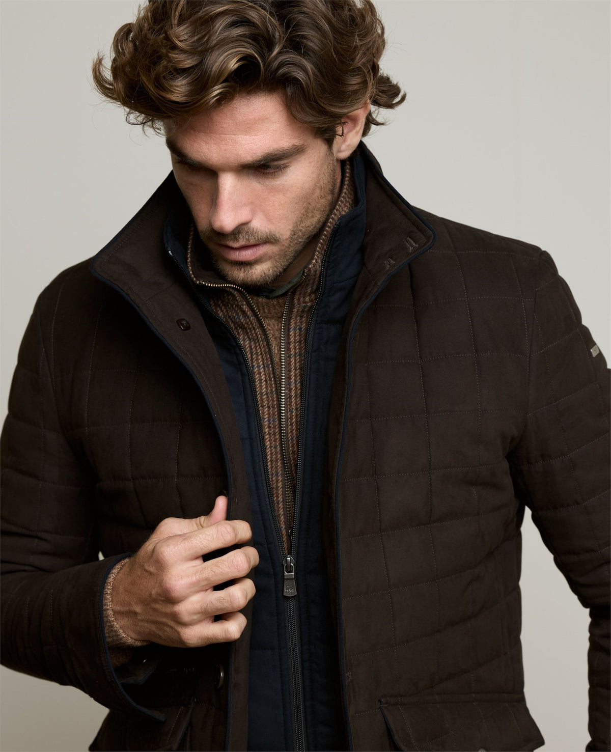 Magee - Glenveigh Quilted Jacket, Chocolate Brown (M & L Only)