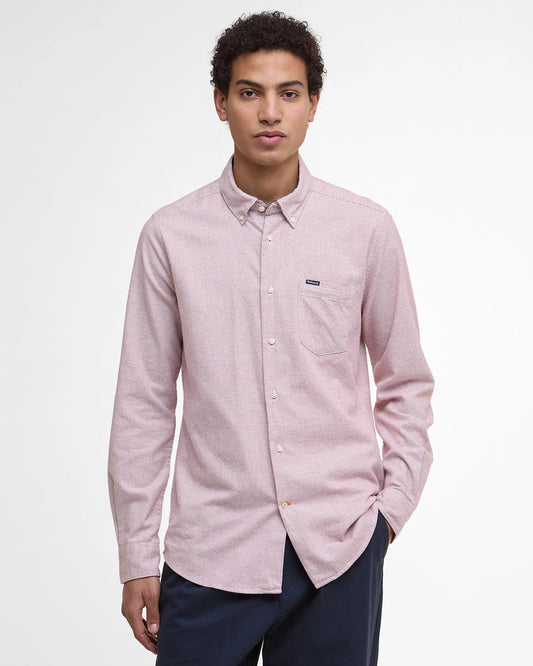 Barbour - Turner Tailored Houndstooth Shirt, Earth Pink