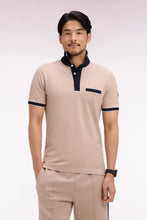 Load image into Gallery viewer, Eden Park - Cotton Short-Sleeved Slim Fit Stretch Polo Shirt, Beige
