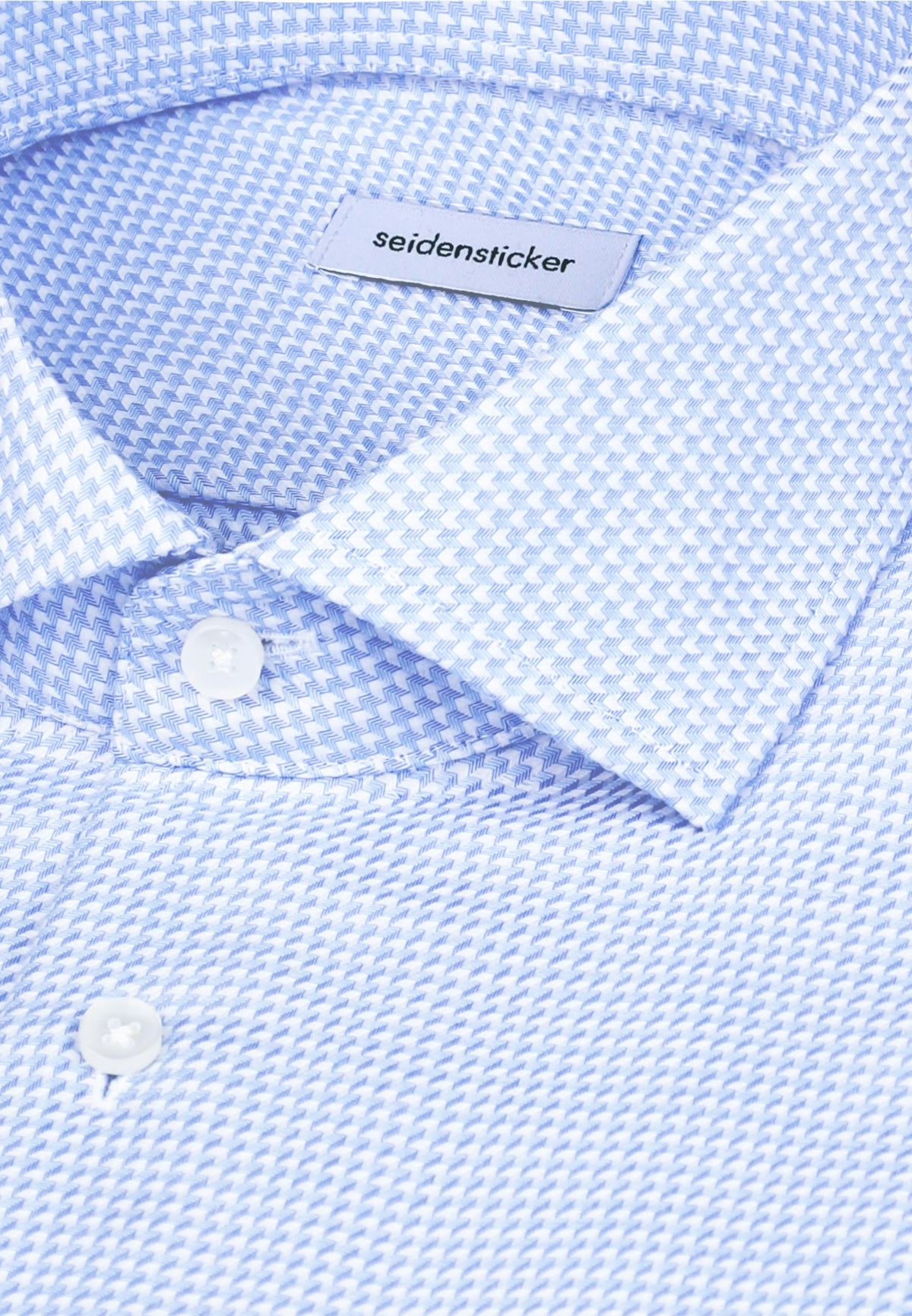 Seidensticker - Slim Fit Shirt, Mid-Blue Structure