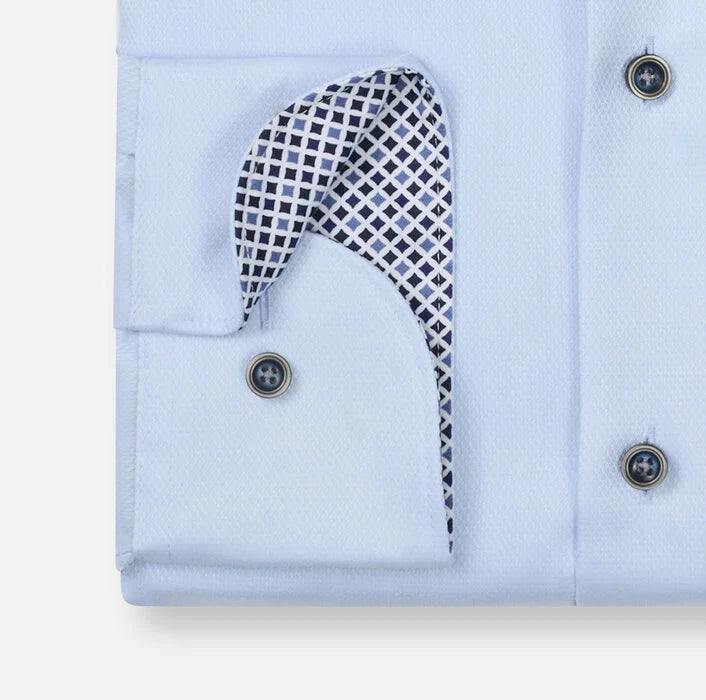 OLYMP - Luxor Modern Fit New Kent Business Shirt, Bleu