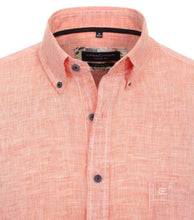 Load image into Gallery viewer, Casa Moda - Short Sleeve Linen Shirt, Peach
