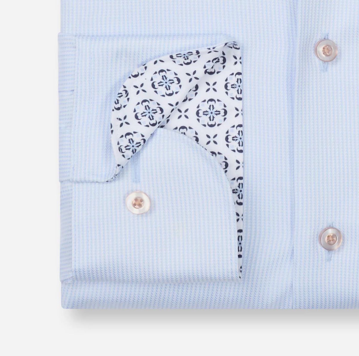 OLYMP - Modern Fit Houndstooth Shirt, Baby Blue