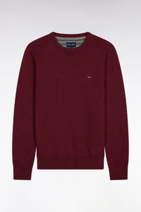 Eden Park - Heavy Cotton Round Neck Sweater, Burgundy