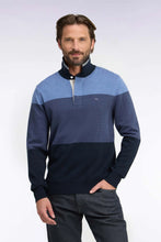 Load image into Gallery viewer, Eden Park - Knitted Long Sleeved Jersey, Tricolour Blue
