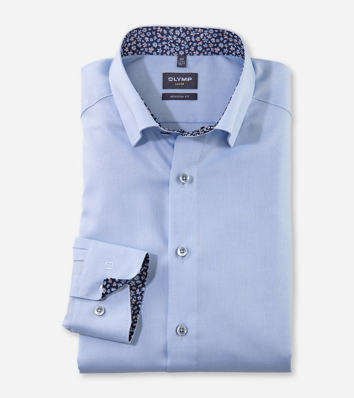 OLYMP - Luxor Business Shirt, Modern Fit, Under Button-Down, Light Blue