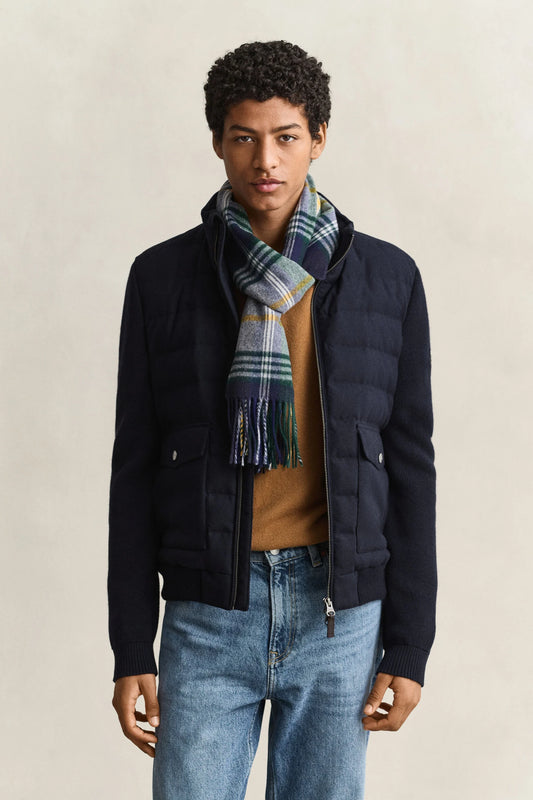 GANT - Insulated Hybrid Flannel Jacket, Evening Blue