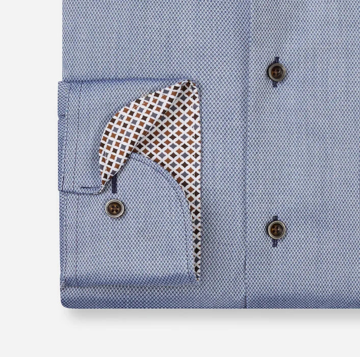 OLYMP - Luxor Modern Fit New Kent Business Shirt, Pale Navy
