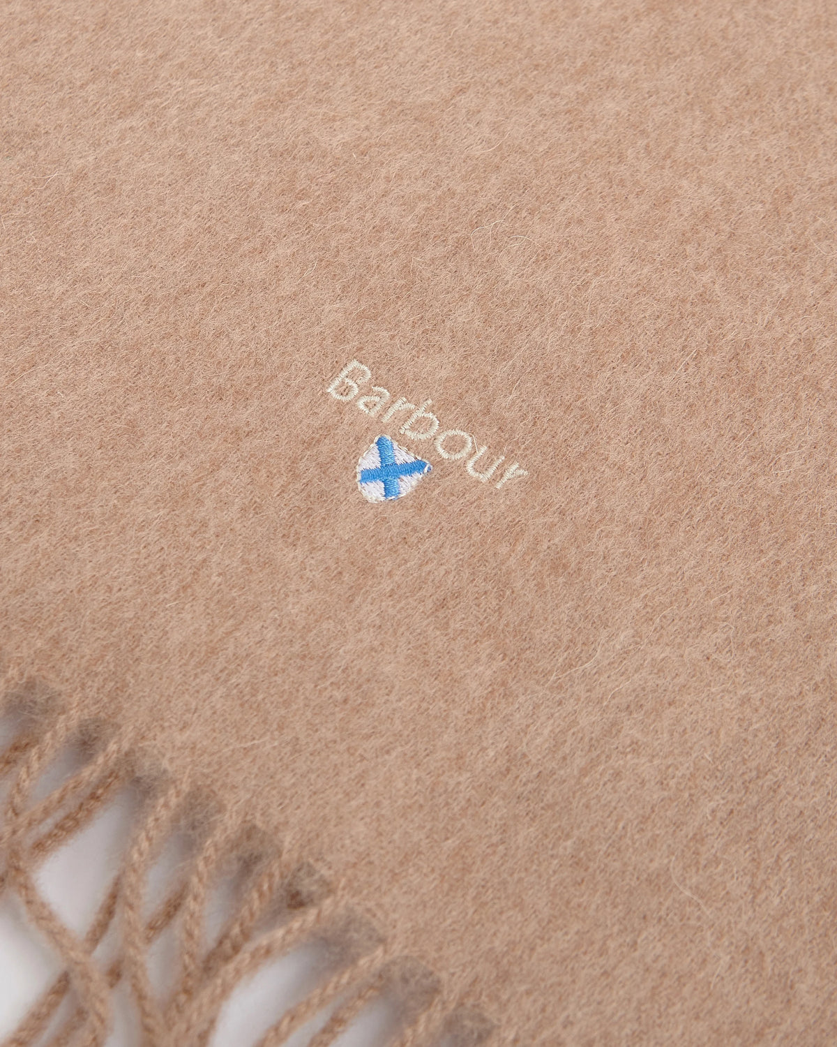 Barbour - Plain Lambswool Scarf, Light Brown