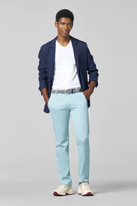 Meyer - Roma Comfort Fit Fine Cotton Chino, Aqua