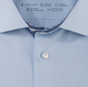 OLYMP - Luxor 24/Seven,Business Shirt, Modern Fit, Global Kent, Bleu